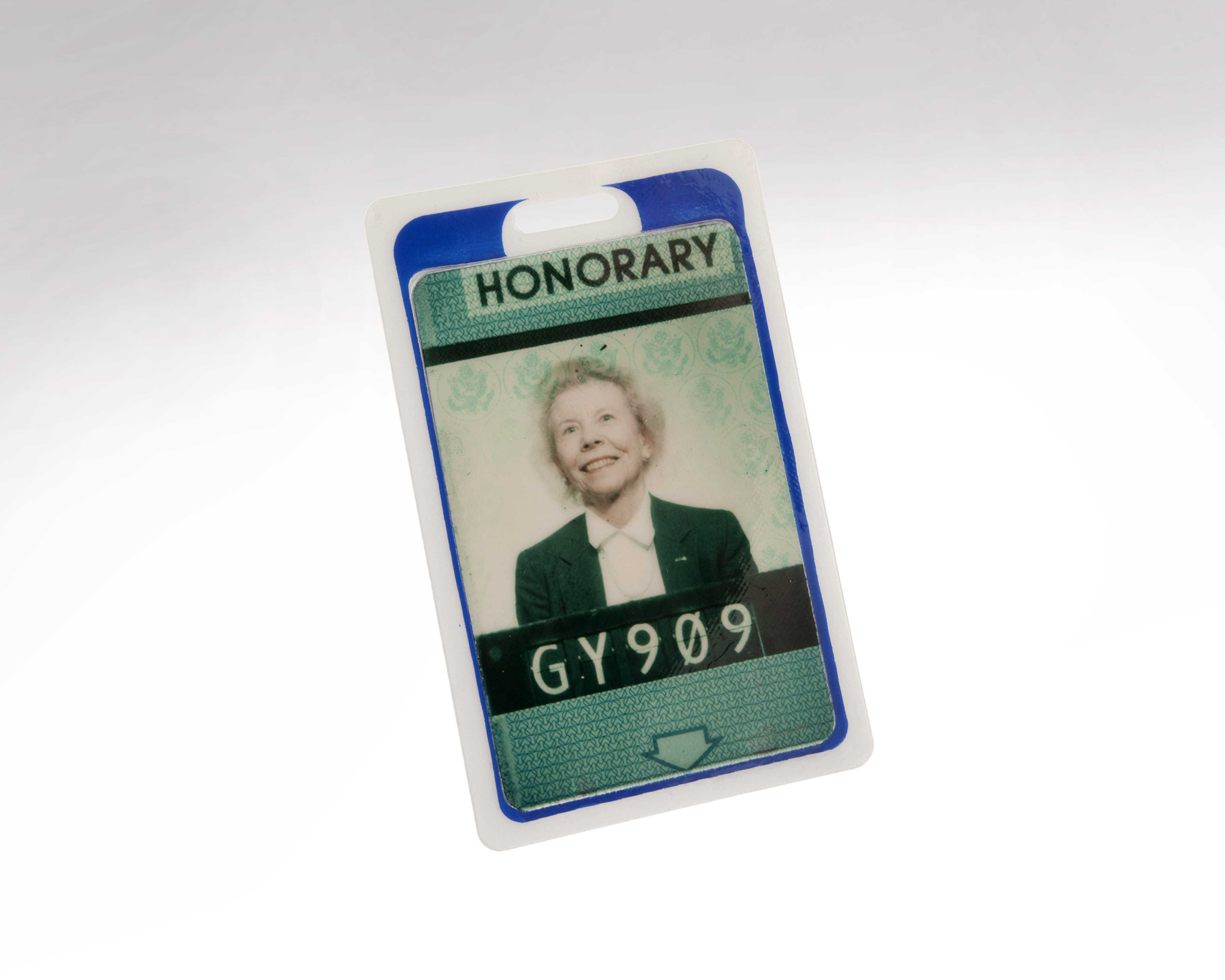 Eloise R. Page's ID badge.